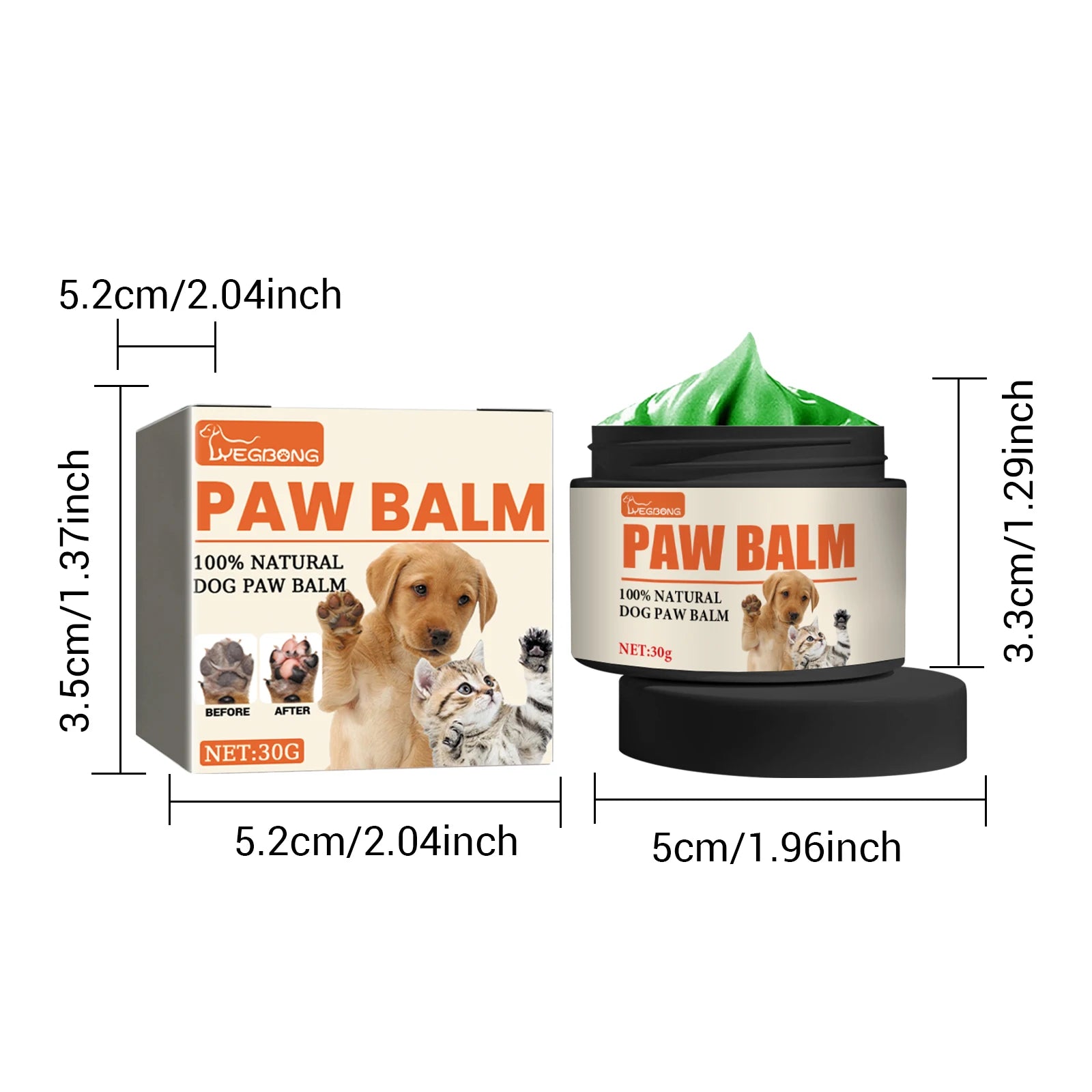 Yegbong 30g Pet Paw Soothing & Moisturizing Cream