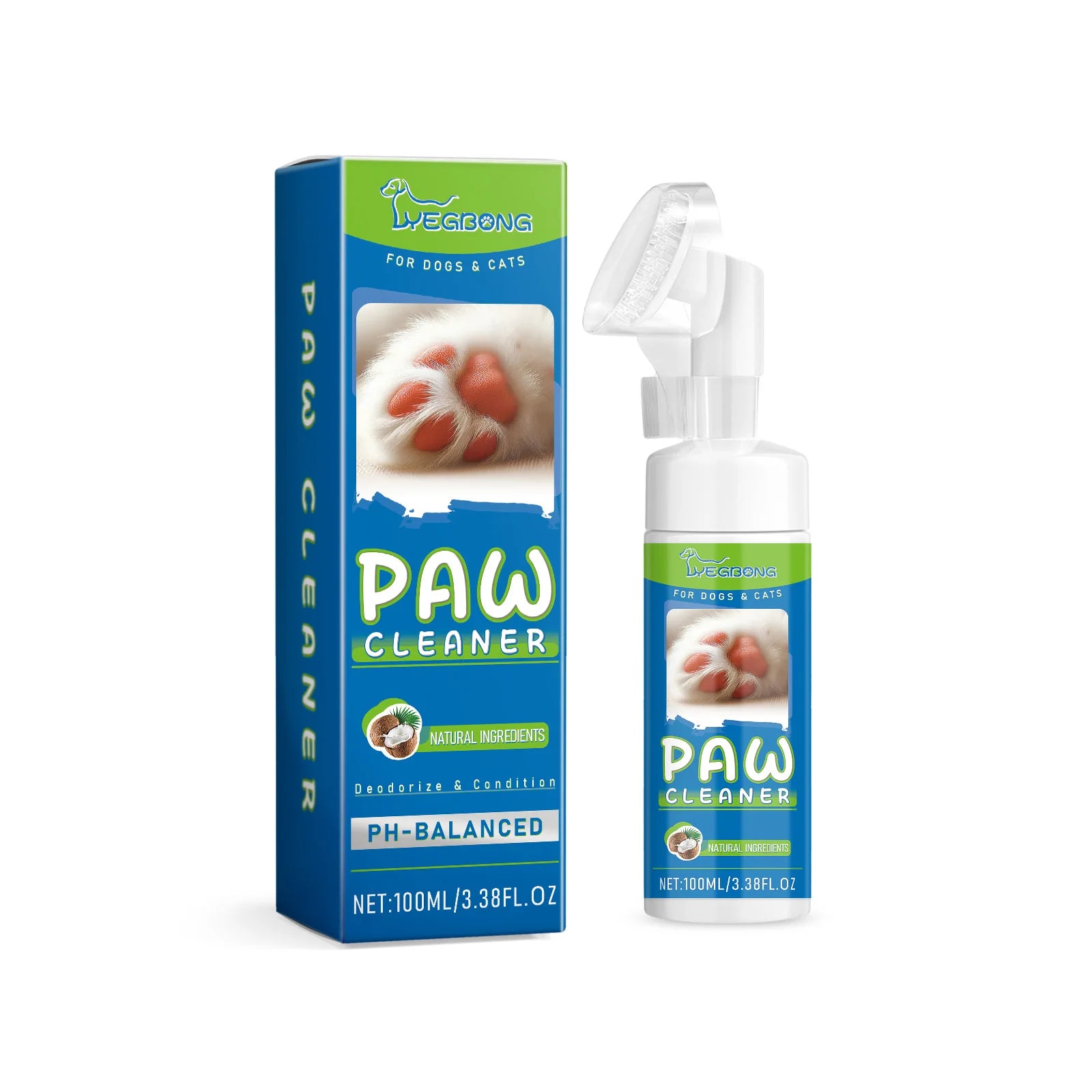 Yegbong 100ml Pet Paw Foam Cleaner & Moisturizer