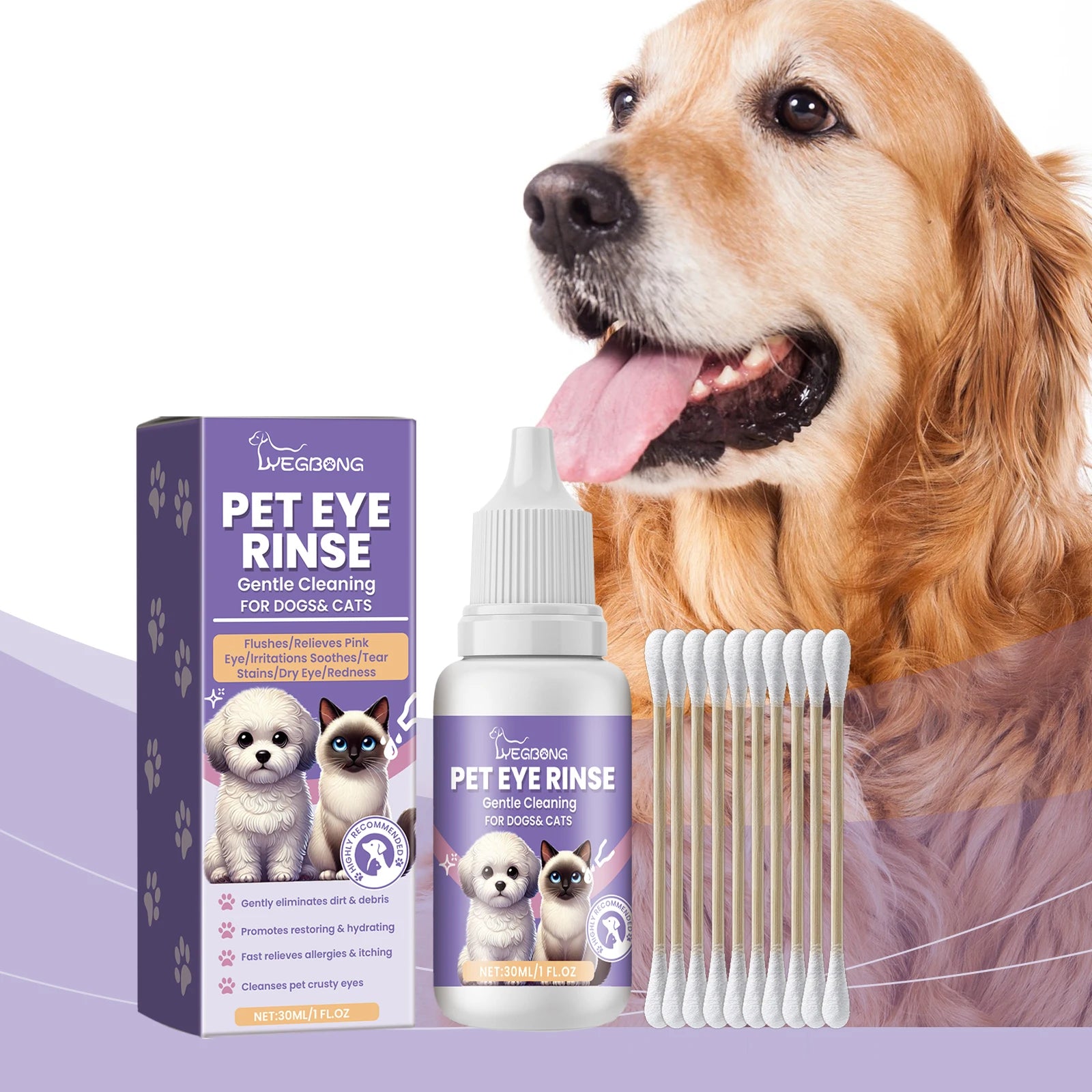 Yegbong 30ml Pet Eye Cleaner Drops
