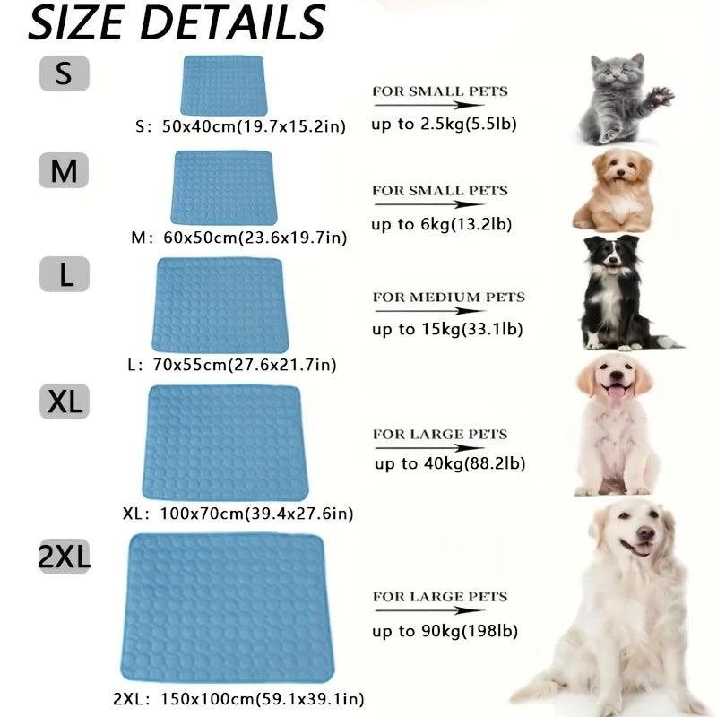 Extra Large Dog & Cat Cooling Mat – Summer Ice Pad