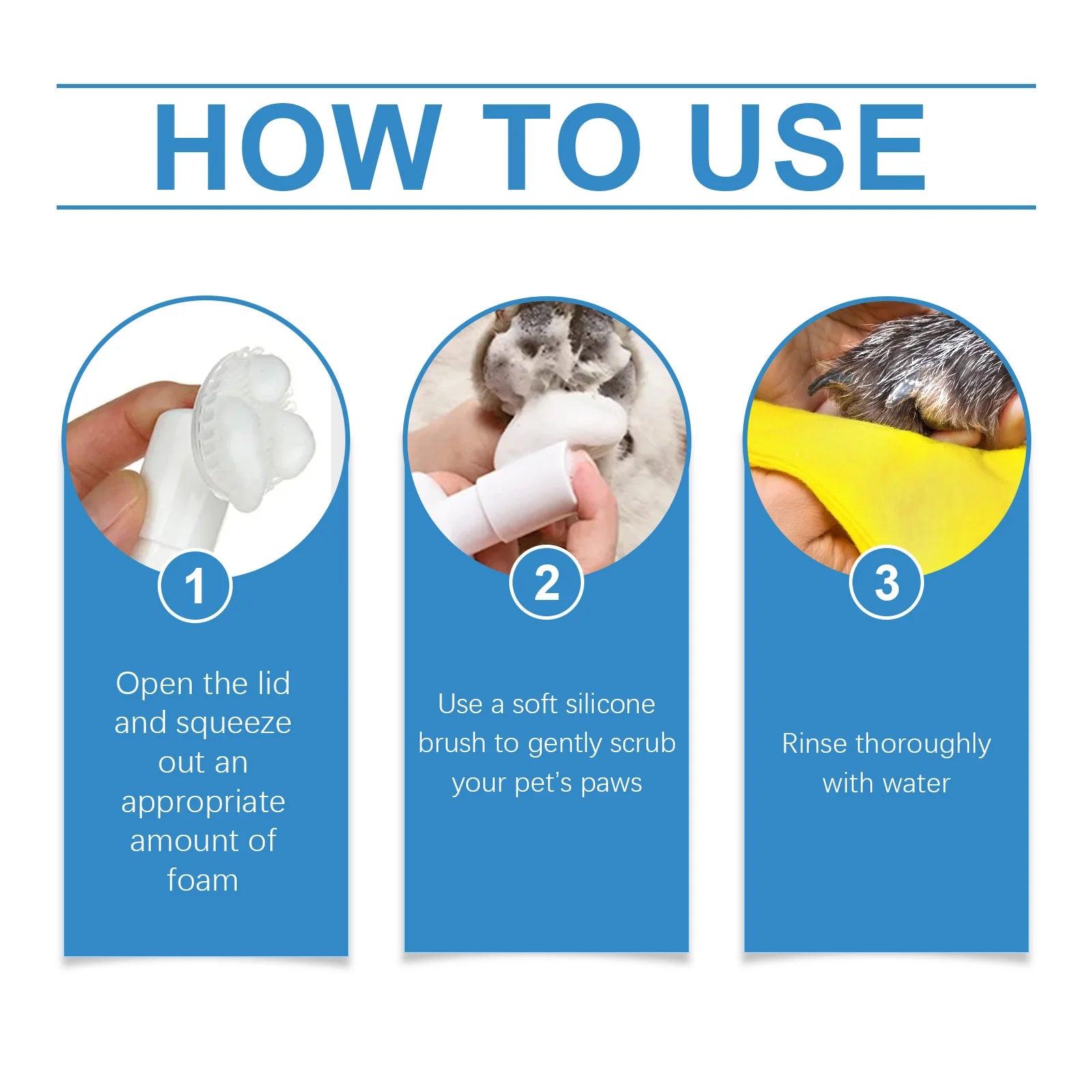 Yegbong 100ml Pet Paw Foam Cleaner & Moisturizer
