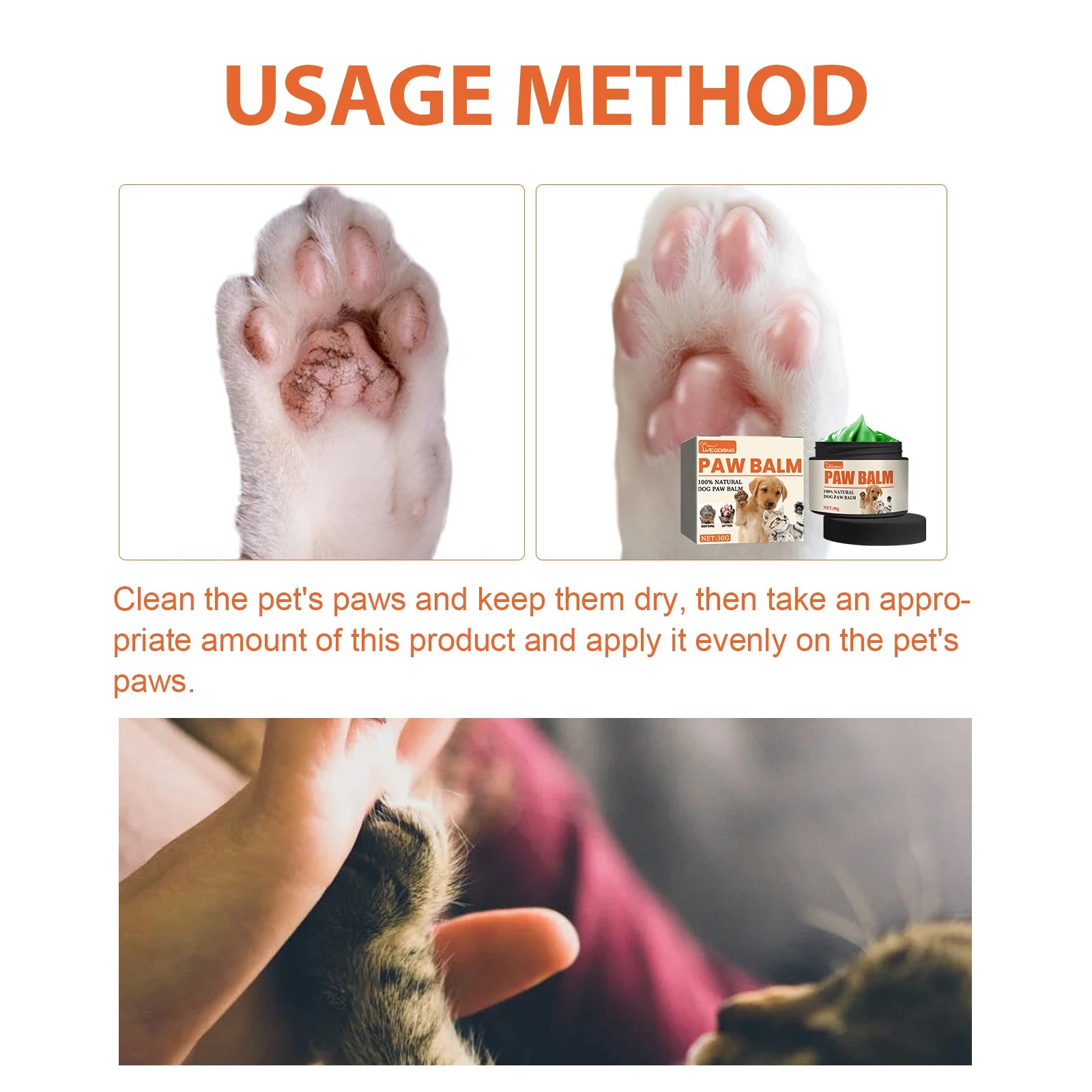 Yegbong 30g Pet Paw Soothing & Moisturizing Cream