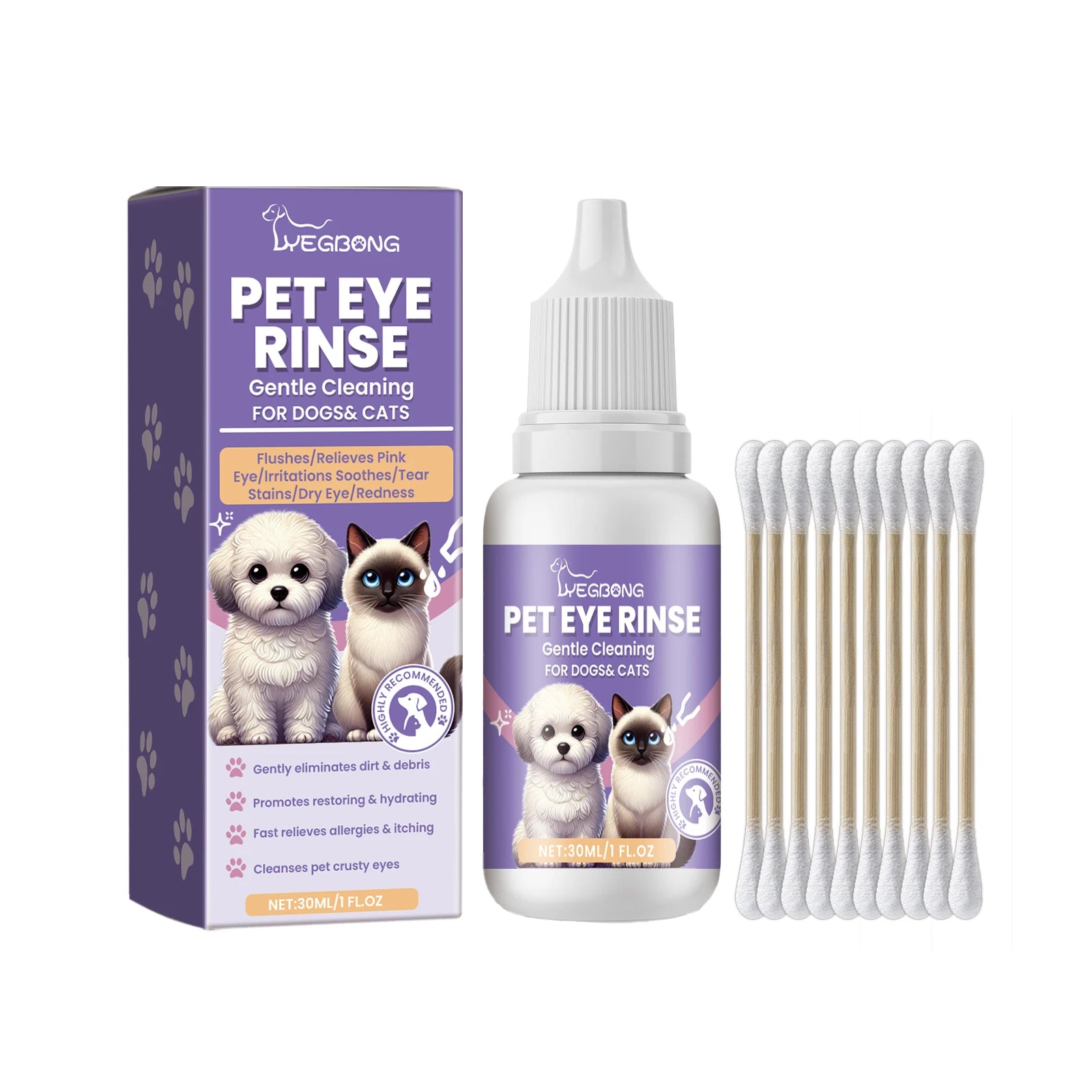 Yegbong 30ml Pet Eye Cleaner Drops