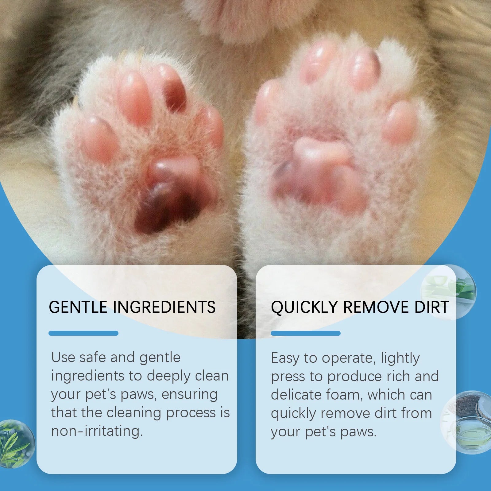 Yegbong 100ml Pet Paw Foam Cleaner & Moisturizer