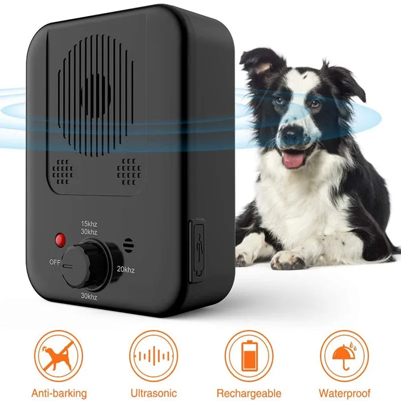-Level Ultrasonic Dog Repeller – Outdoor Anti-Barking Training Device