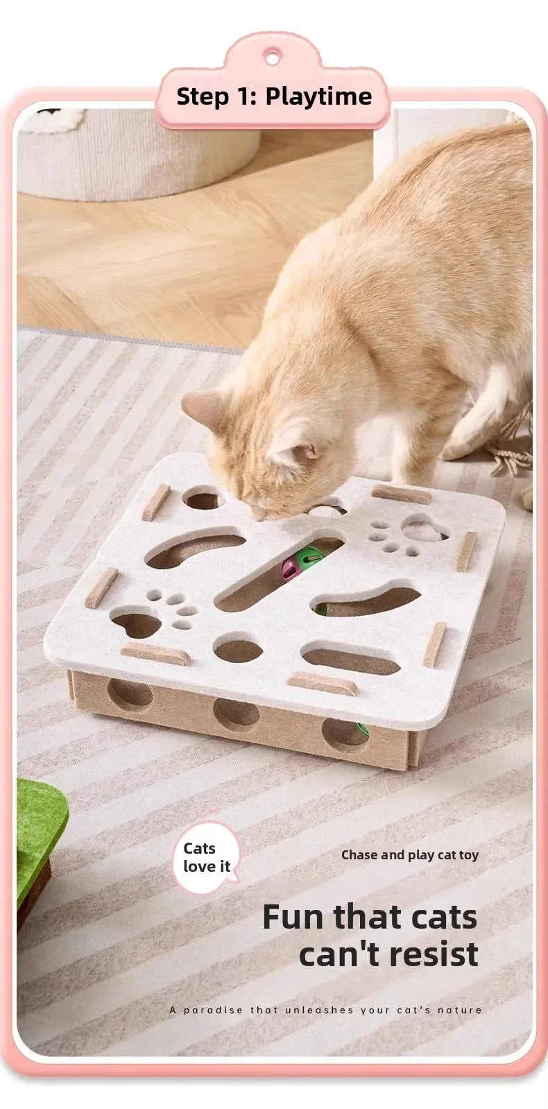 Interactive Sisal Cat Scratching Post with Toys