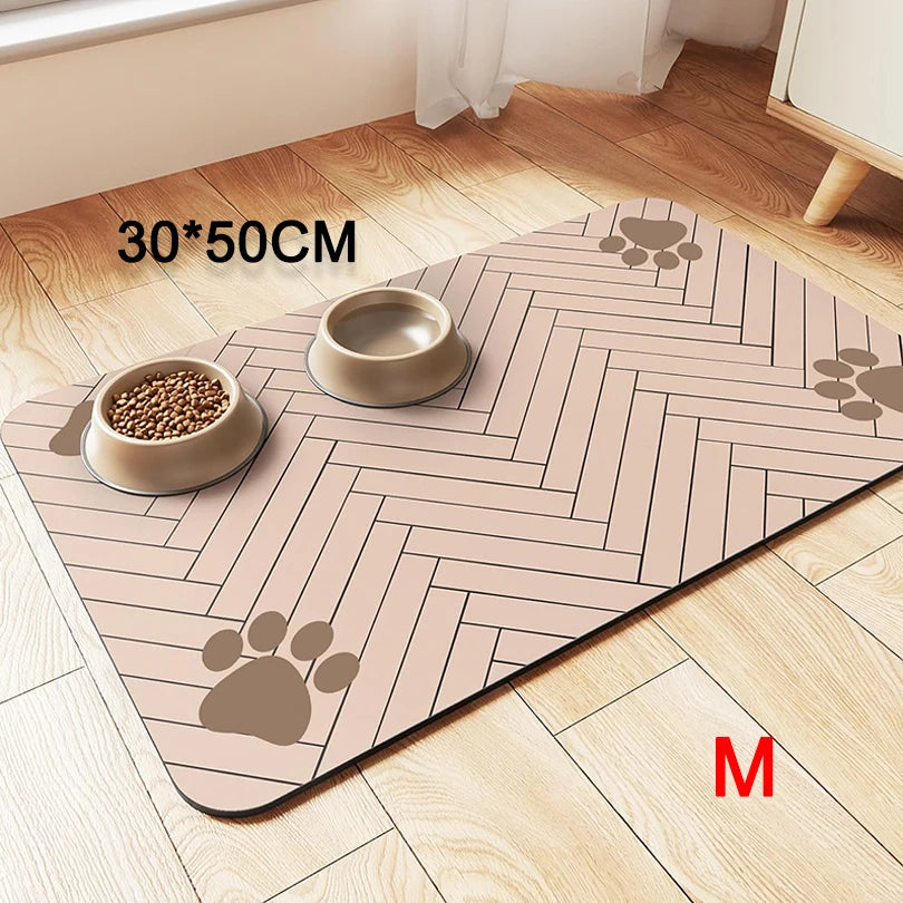 Pet Feeding Mat – Waterproof, Quick-Dry Placemat for Food & Water Bowls