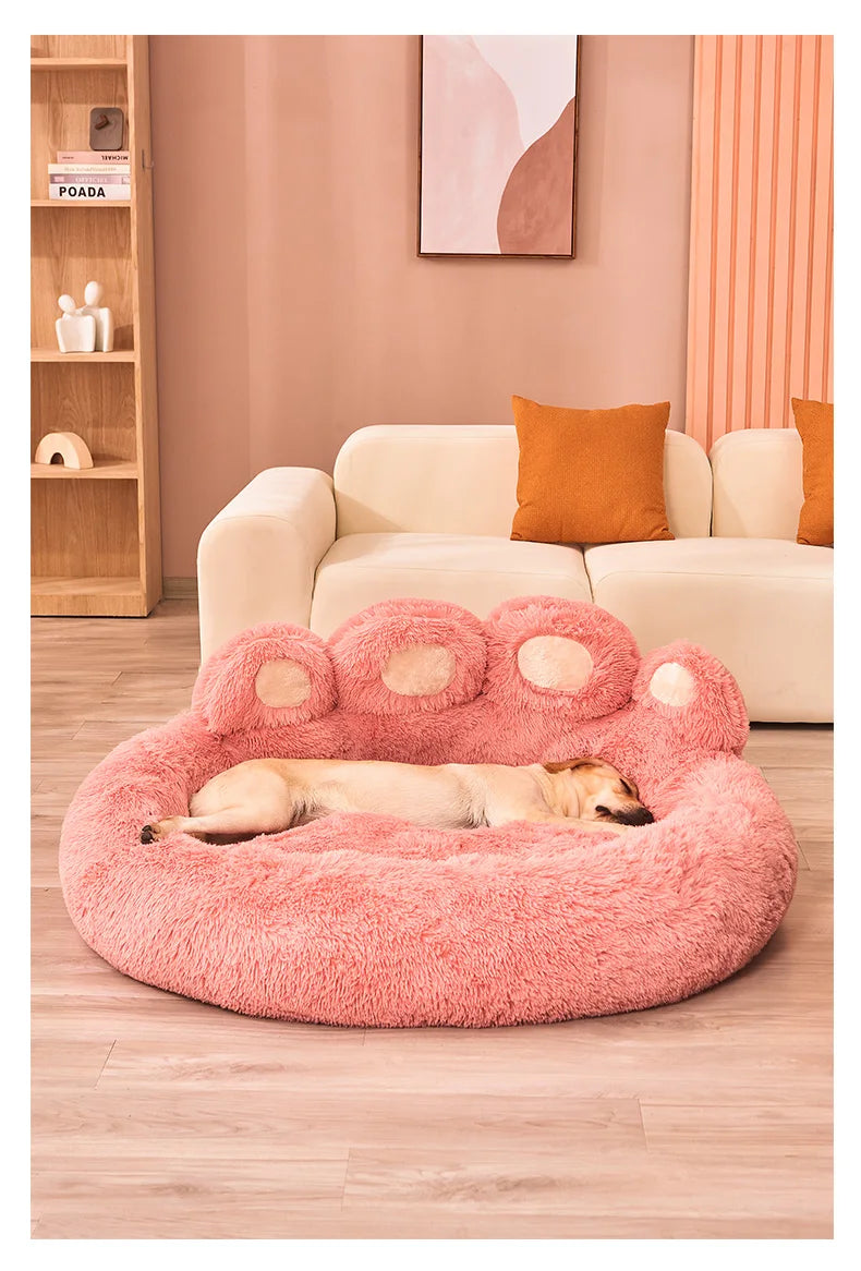 Fluffy Large Dog Bed & Pet Sofa Basket