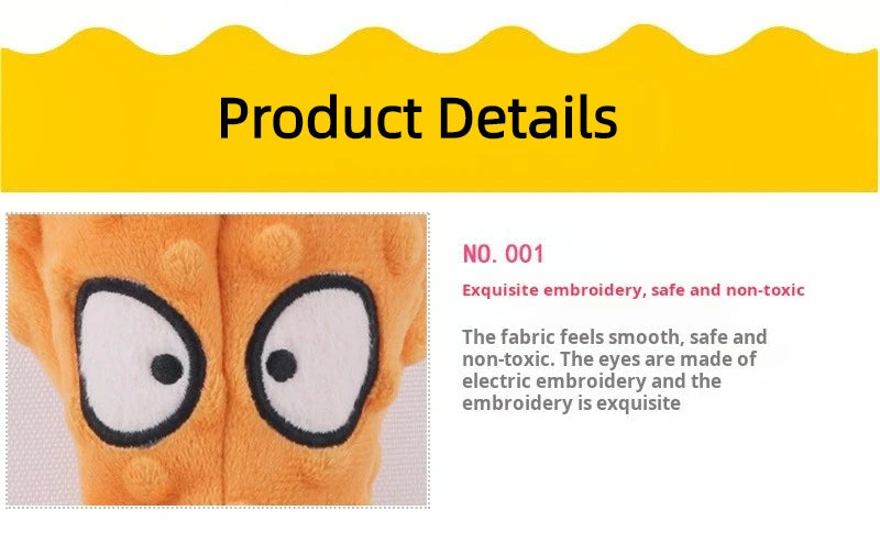 Plush Octopus Dog Toy – Squeaky, Bite-Resistant & Interactive