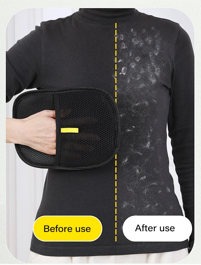 Pet Grooming Gloves & Static Hair Remover Brush