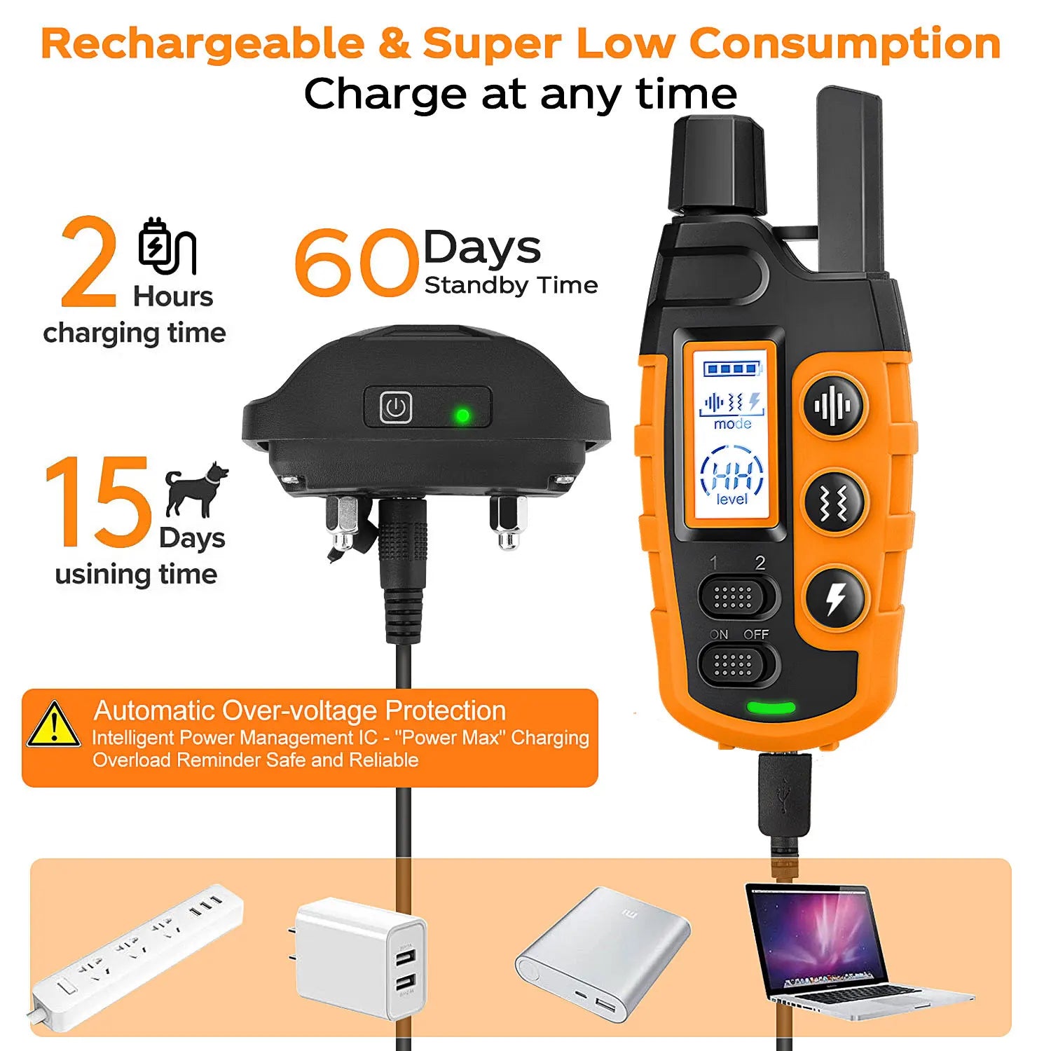 3300Ft Waterproof Electric Dog Training Collar