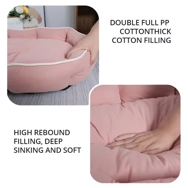 Pet Sofa Bed – Large Dog & Cat Sleeping Cushion for Winter