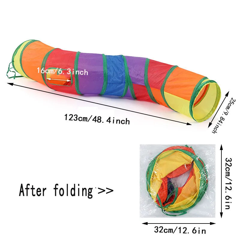Foldable Breathable Cat Play Tunnel