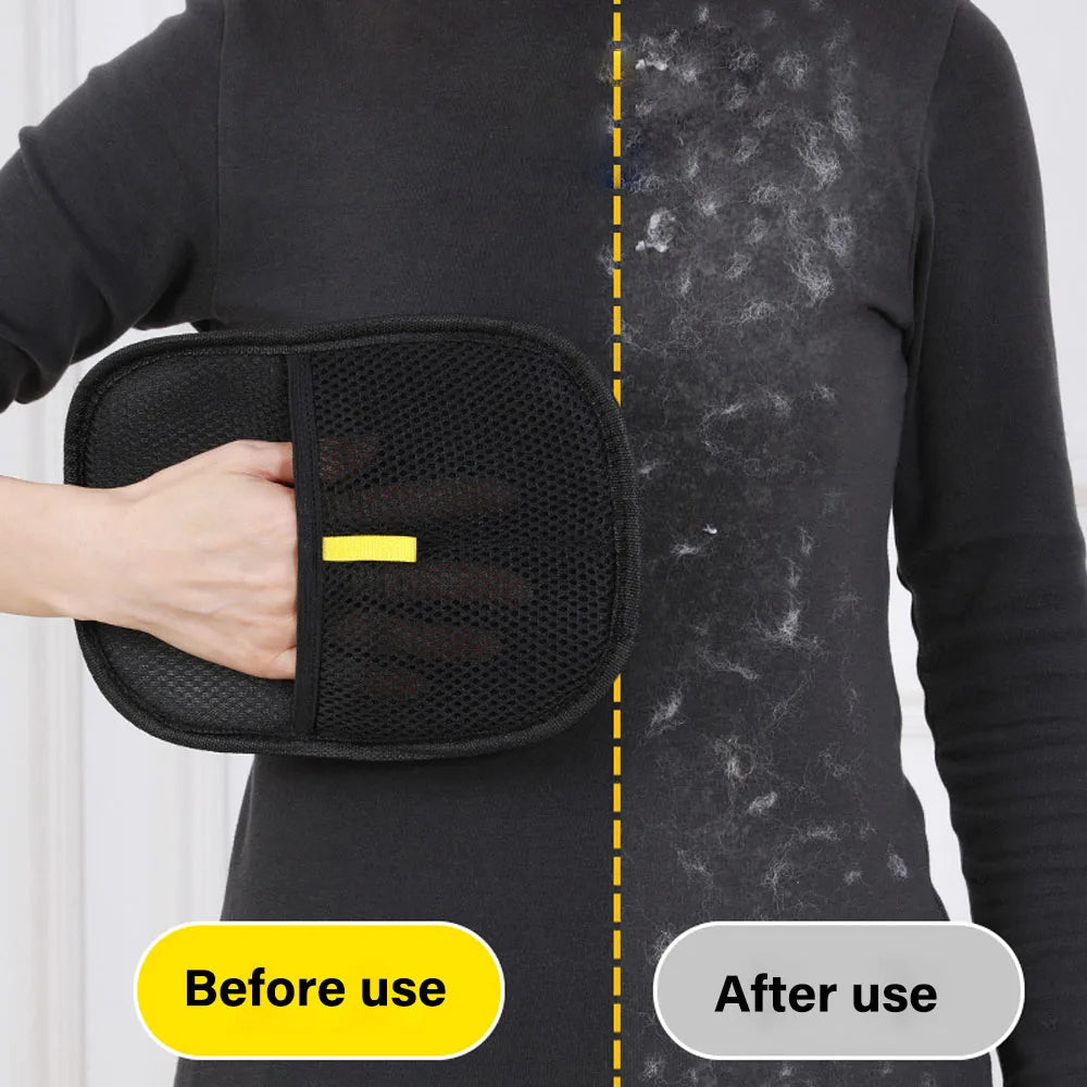 Pet Grooming Gloves & Static Hair Remover Brush