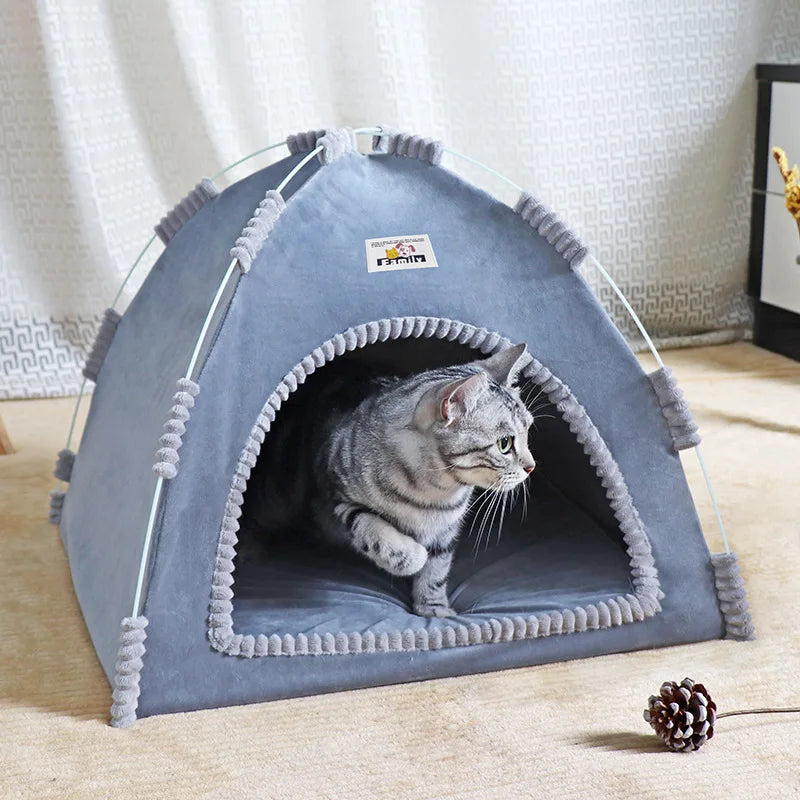 Foldable Four-Seasons Cat & Dog Pet Tent