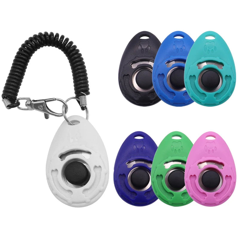 Pet Training Clicker – Adjustable Wrist Strap & Keychain