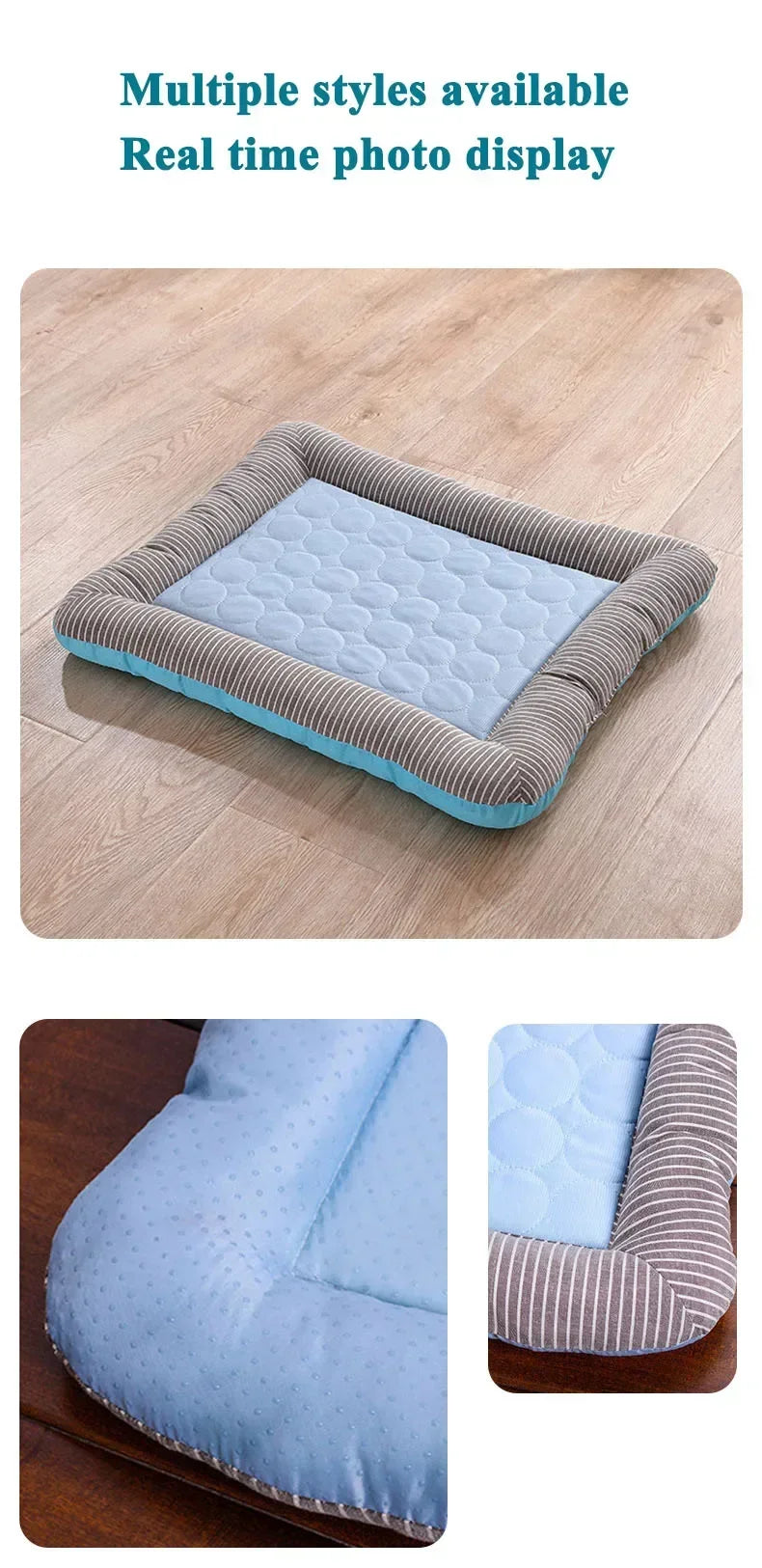 Cooling Mat for Pets – Ice Silk Summer Bed for Dogs & Cats