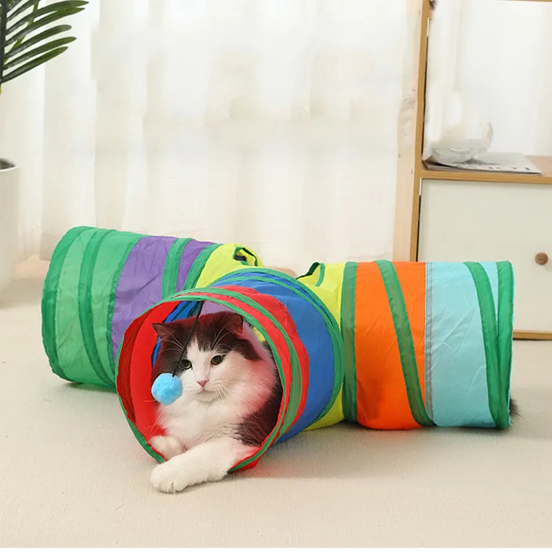 Foldable Breathable Cat Play Tunnel