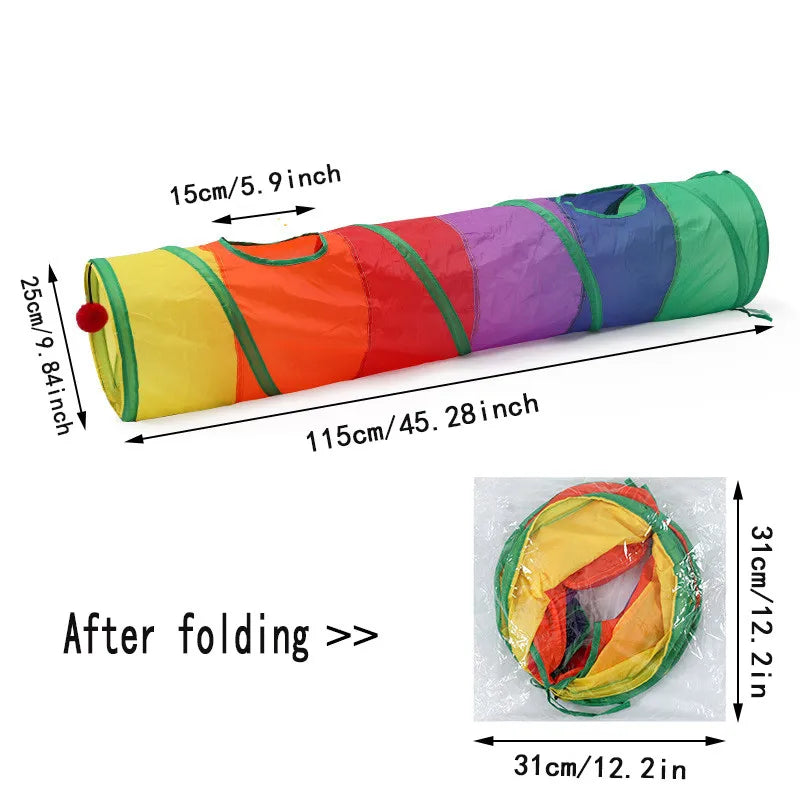 Foldable Breathable Cat Play Tunnel