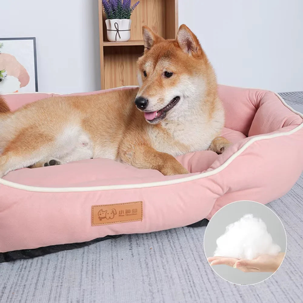 Pet Sofa Bed – Large Dog & Cat Sleeping Cushion for Winter