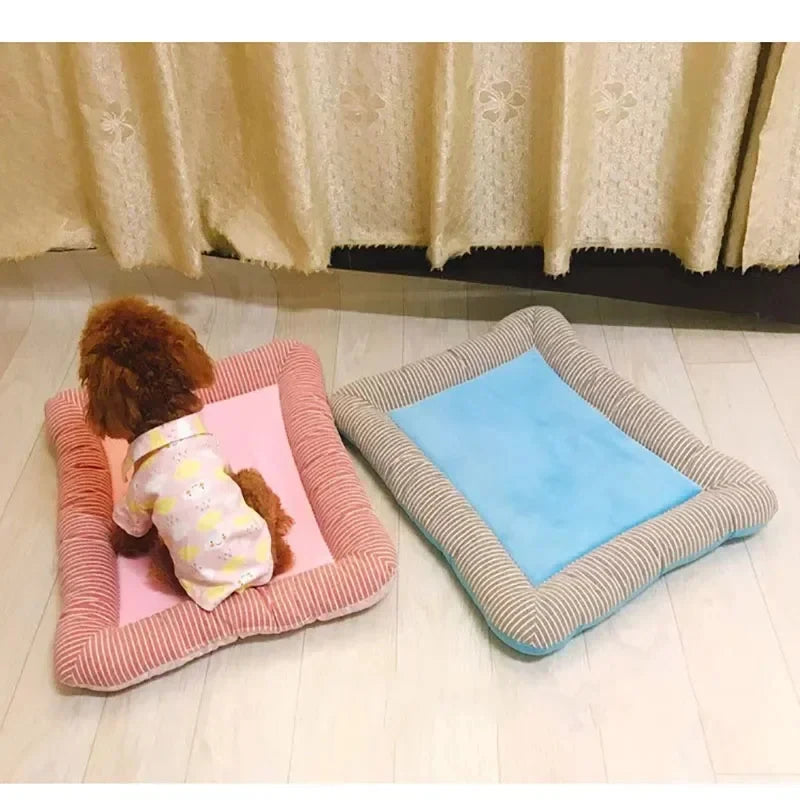 Cooling Mat for Pets – Ice Silk Summer Bed for Dogs & Cats