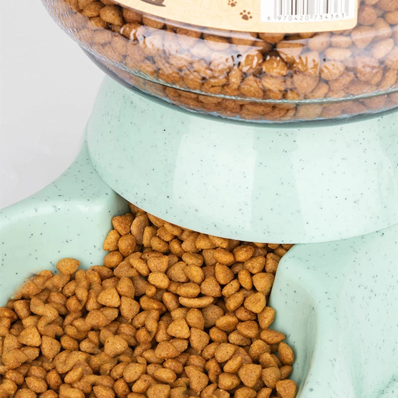 Large Capacity Pet Feeder Bowl Set – Automatic Water Dispenser for Cats & Small Dogs