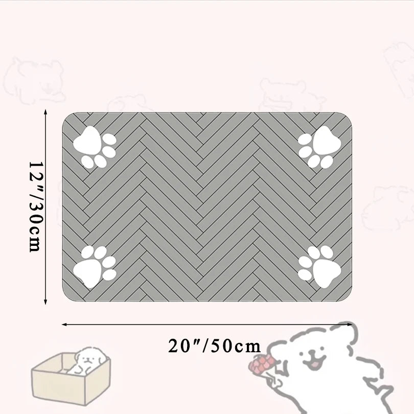 Pet Feeding Mat – Waterproof, Quick-Dry Placemat for Food & Water Bowls