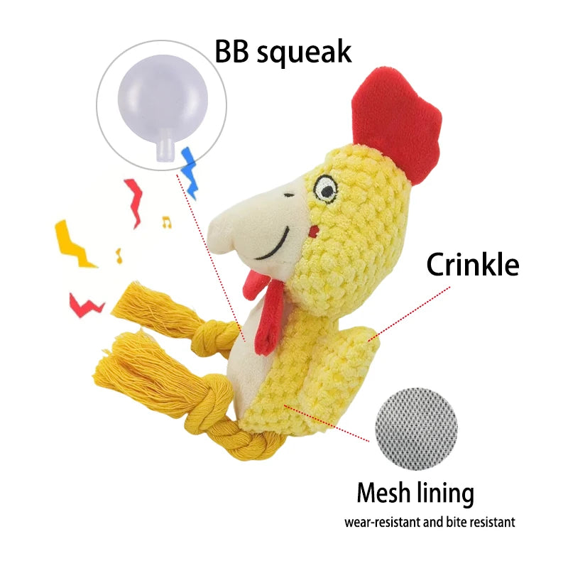 Indestructible Raw Joint Plush Dog Chew Toy