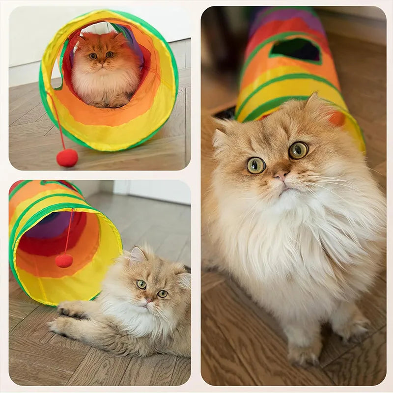 Foldable Breathable Cat Play Tunnel