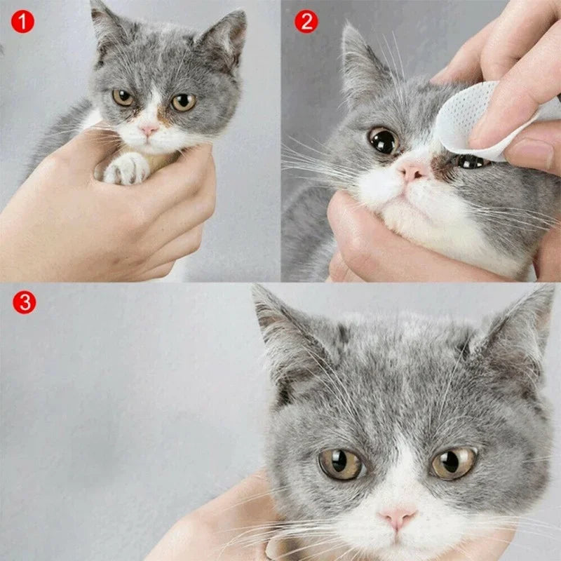 130pcs Pet Eye Cleaning Wipes for Dogs & Cats