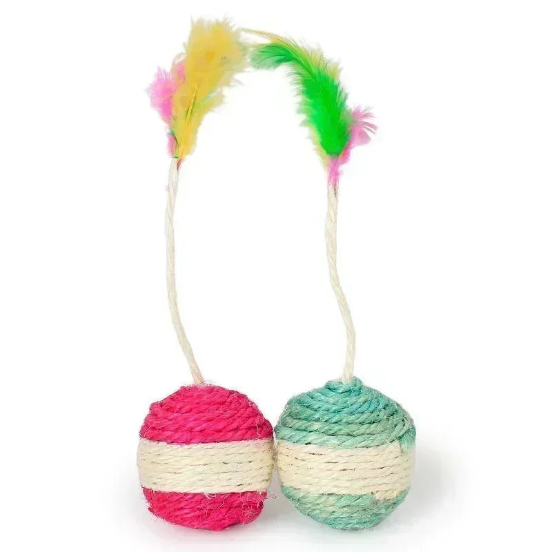Sisal Scratching Ball Interactive Cat Toy