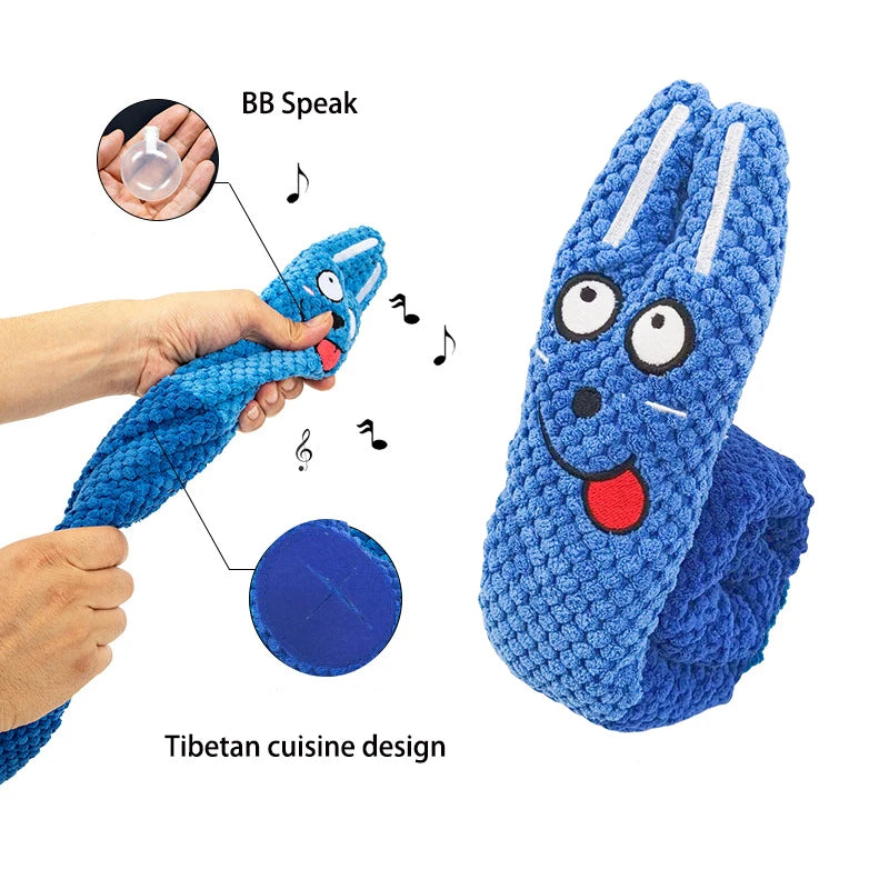 Indestructible Dog Puzzle Feeder with Squeak Toy