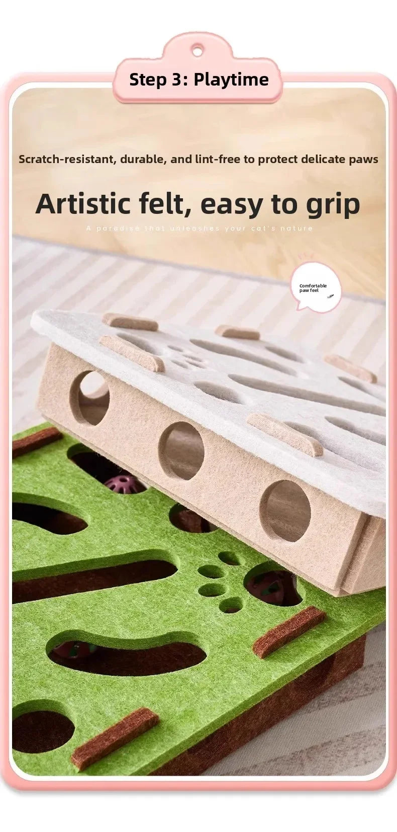 Interactive Sisal Cat Scratching Post with Toys