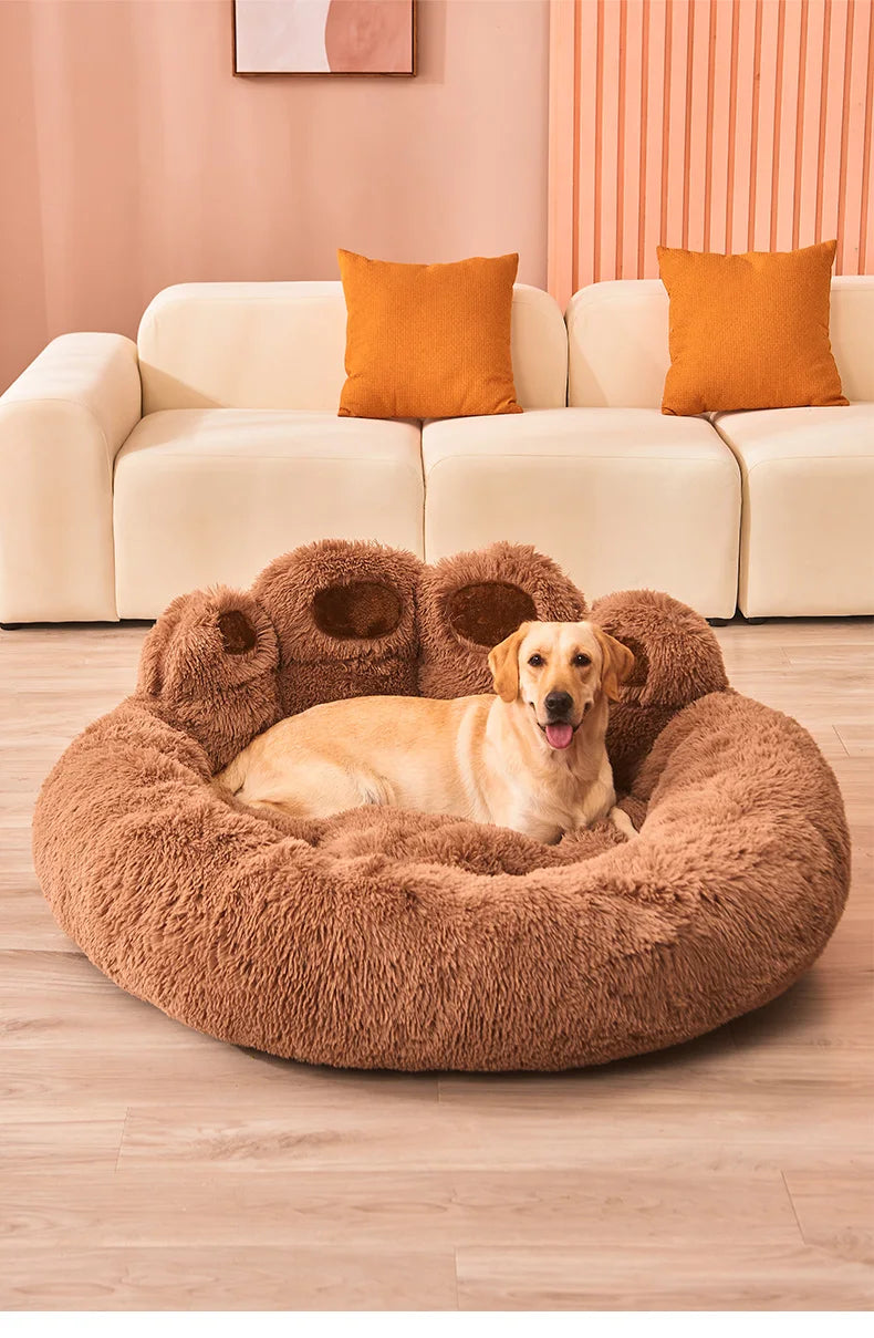 Fluffy Large Dog Bed & Pet Sofa Basket