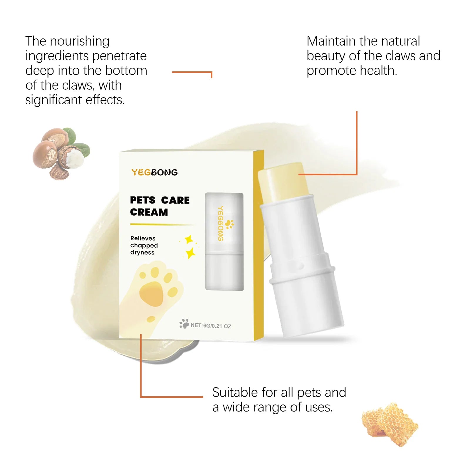 Yegbong 27g Pet Claw Moisturizing Ointment Stick