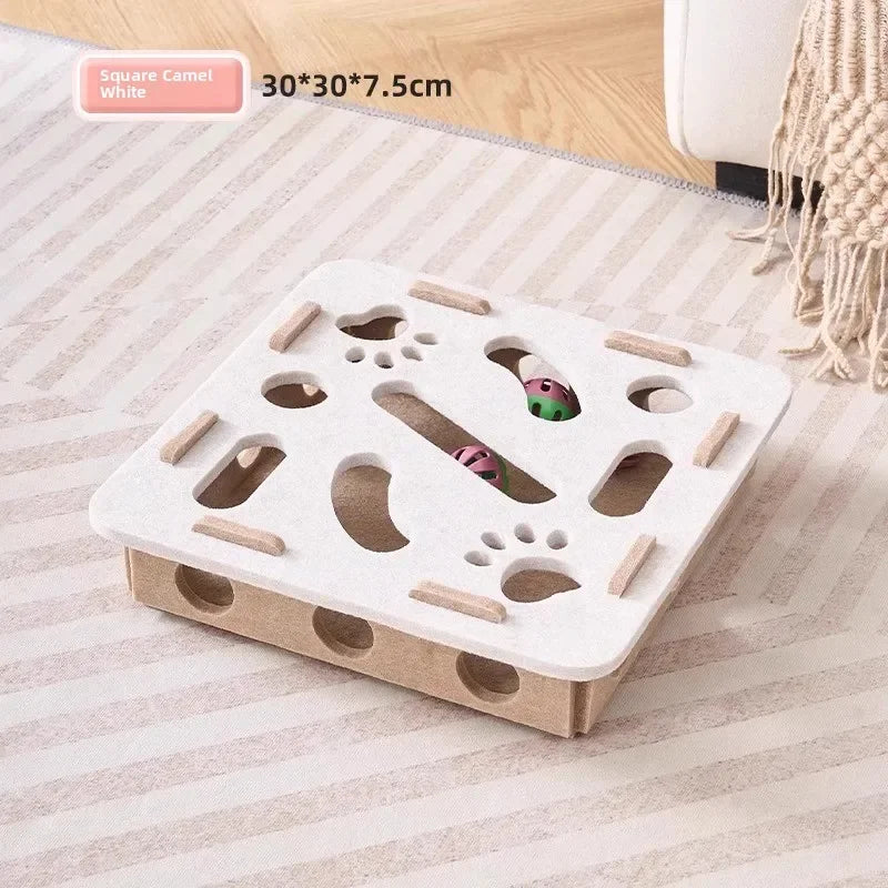Interactive Sisal Cat Scratching Post with Toys