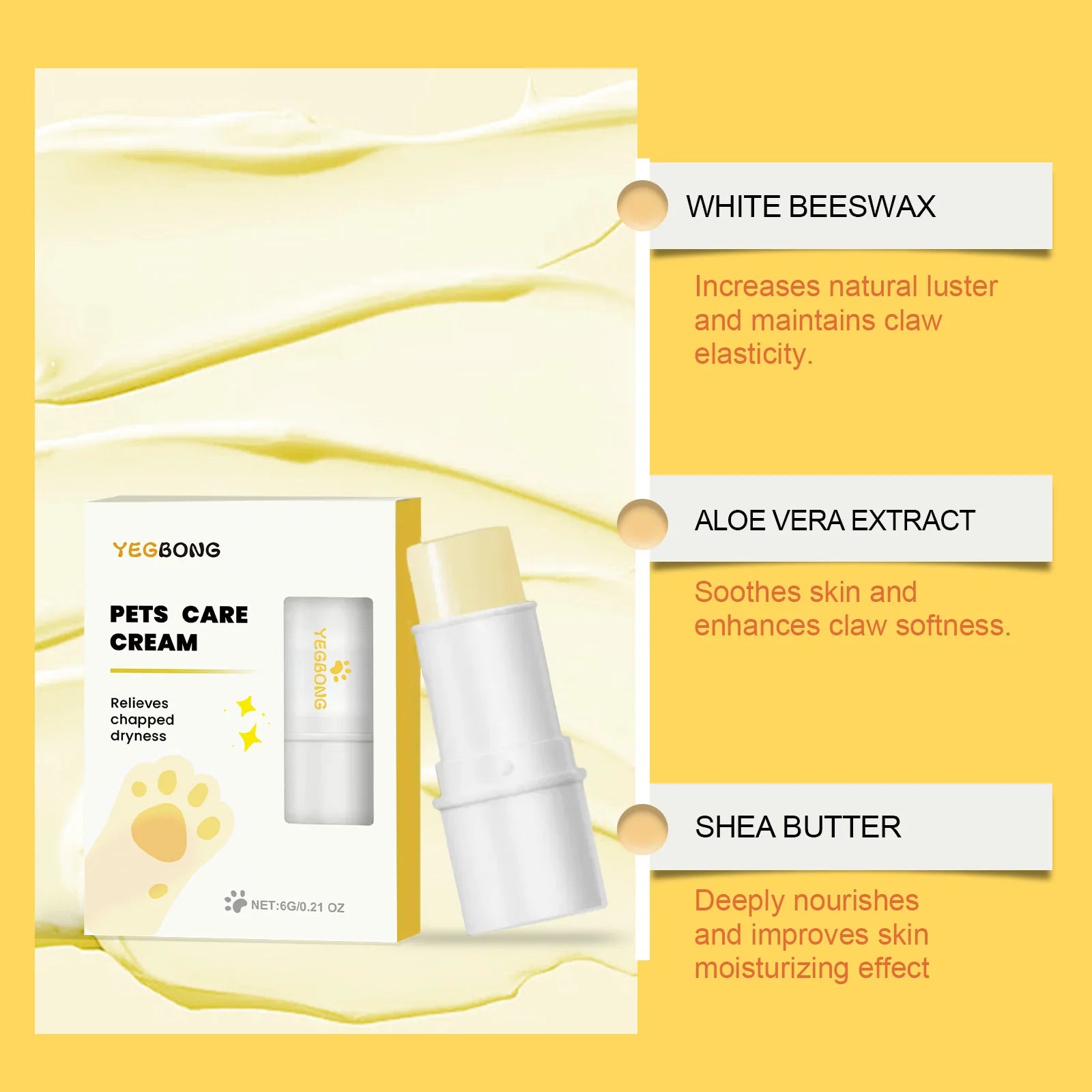 Yegbong 27g Pet Claw Moisturizing Ointment Stick