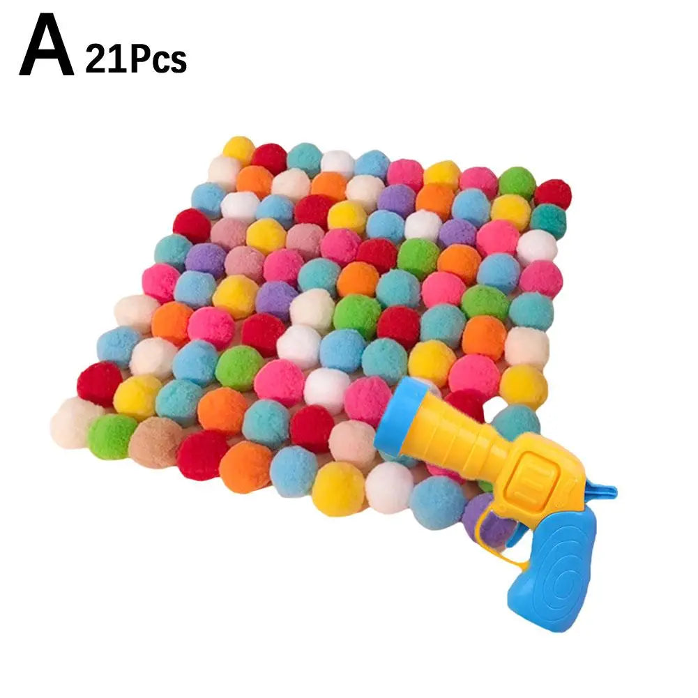 Interactive Cat Toy with Mini Shooting Plush Balls
