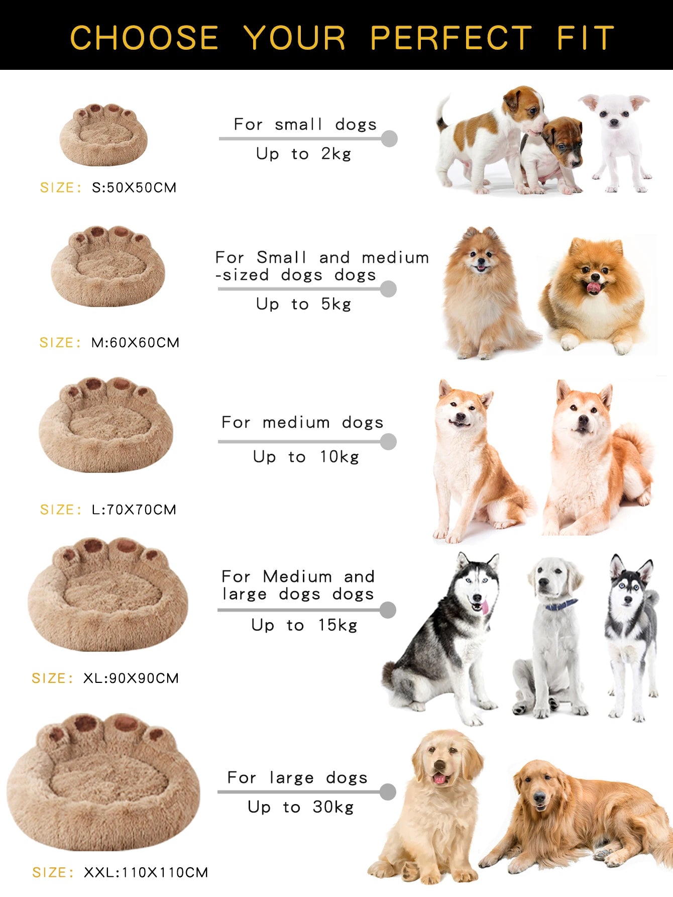 Fluffy Large Dog Bed & Pet Sofa Basket
