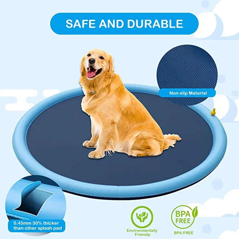 Pet Splash Pad – Inflatable Water Sprinkler Pool for Dogs (150/170cm)