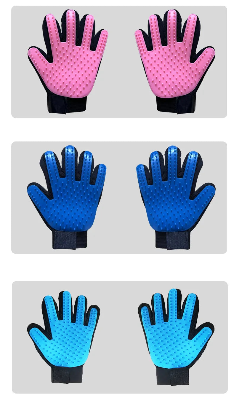 Pet Grooming Glove – Hair Remover & Massager for Cats and Dogs (6 Colors)