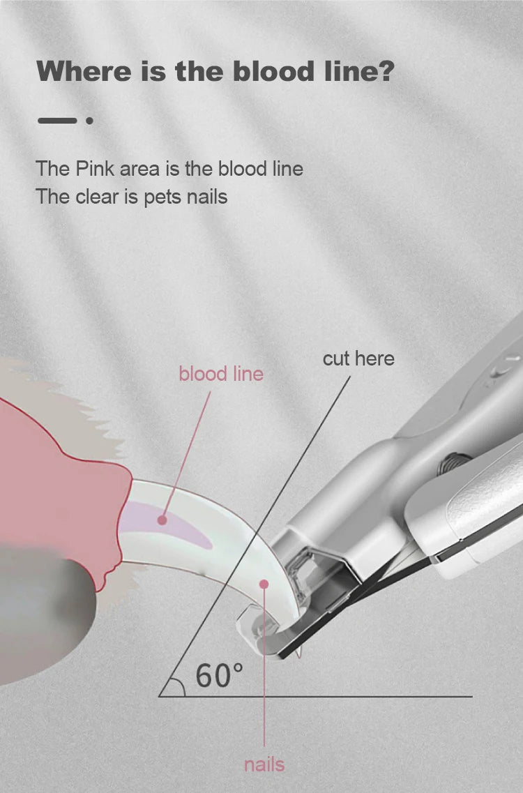 LED Pet Nail Clipper – Safe Trimmer for Dogs & Cats