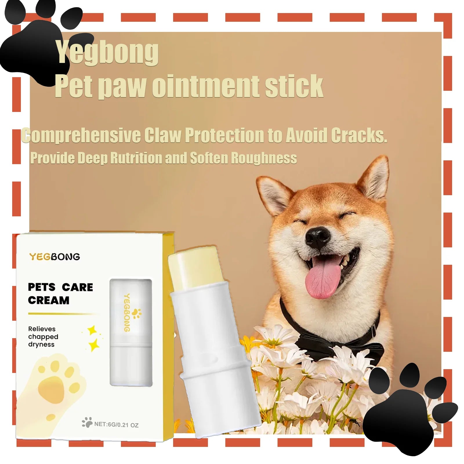 Yegbong 27g Pet Claw Moisturizing Ointment Stick