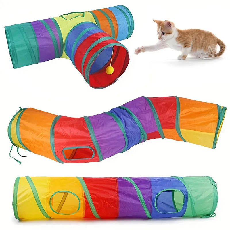 Foldable Breathable Cat Play Tunnel
