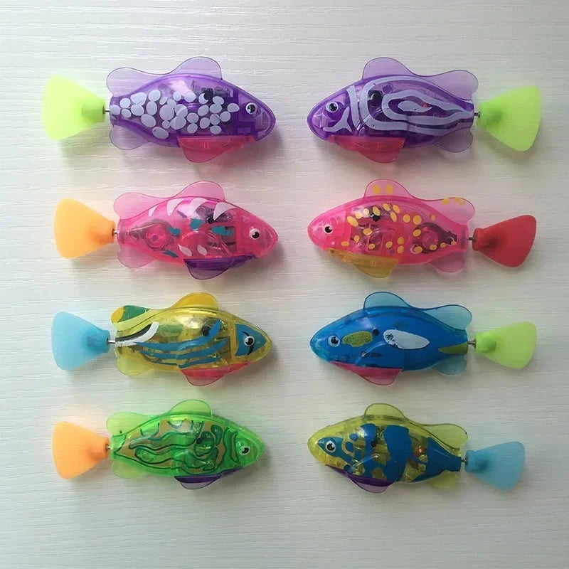 LED Interactive Swimming Robot Fish Toy for Cats