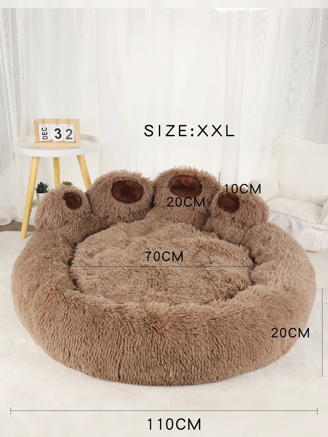 Fluffy Large Dog Bed & Pet Sofa Basket