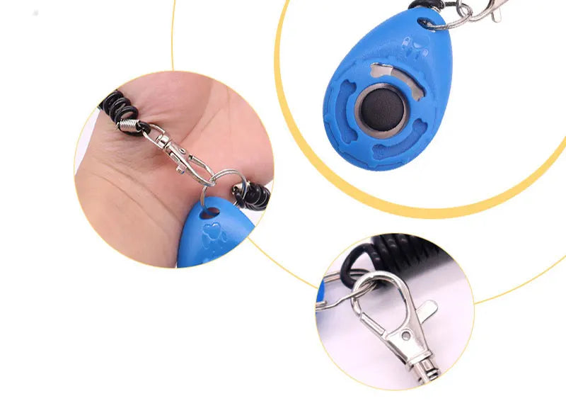 Pet Training Clicker – Adjustable Wrist Strap & Keychain