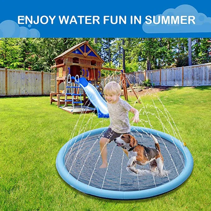 Pet Splash Pad – Inflatable Water Sprinkler Pool for Dogs (150/170cm)
