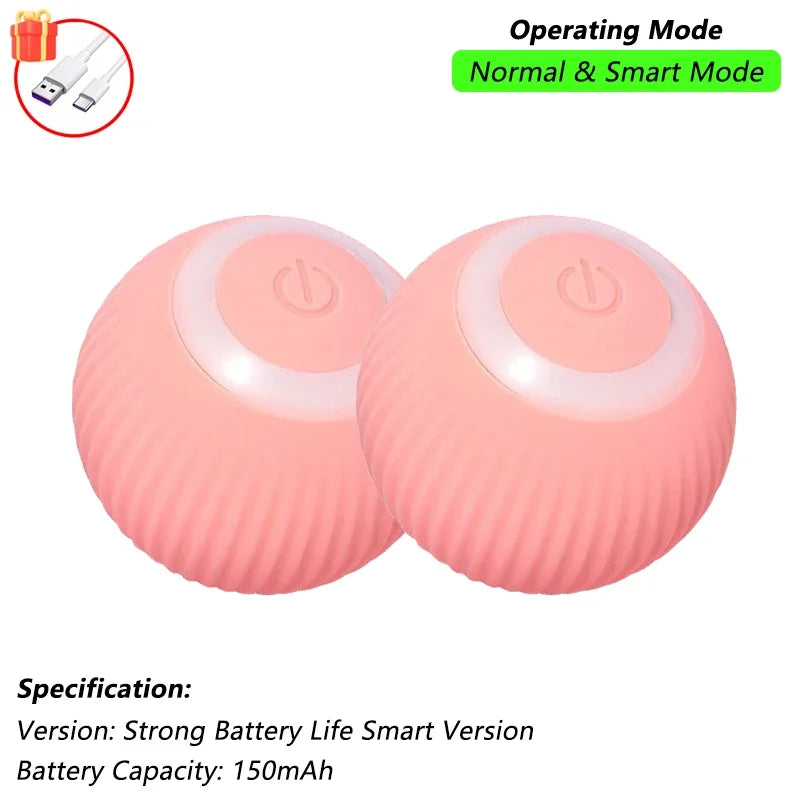 Smart Cat Toy – Rechargeable Rolling Ball with Tail