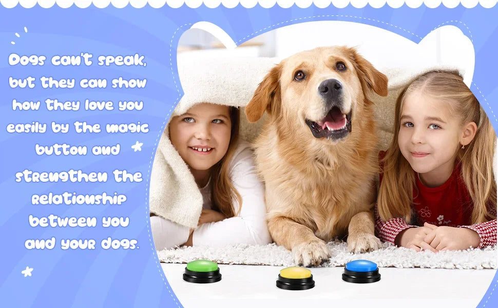 Funny Recordable Talking Dog Buttons Toy